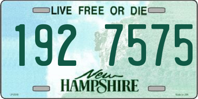 NH license plate 1927575
