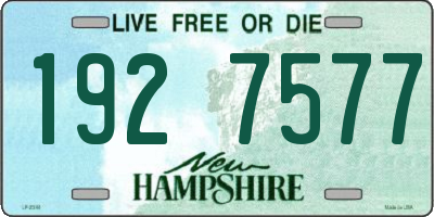 NH license plate 1927577