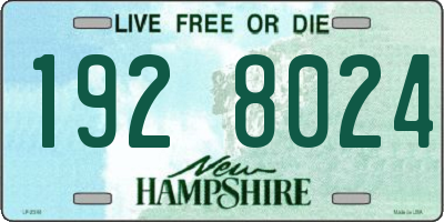 NH license plate 1928024