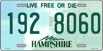 NH license plate 1928060