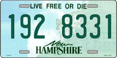 NH license plate 1928331