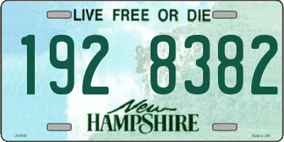 NH license plate 1928382