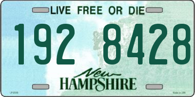 NH license plate 1928428