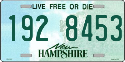 NH license plate 1928453