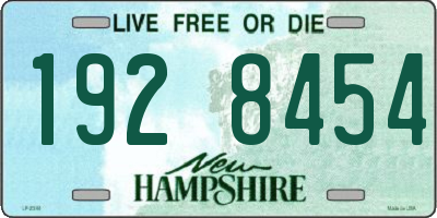 NH license plate 1928454
