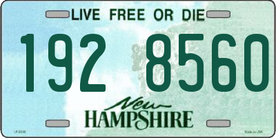NH license plate 1928560
