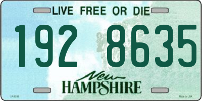 NH license plate 1928635