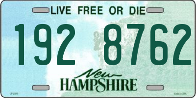 NH license plate 1928762