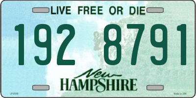NH license plate 1928791