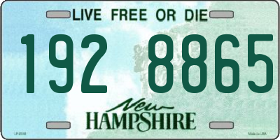 NH license plate 1928865