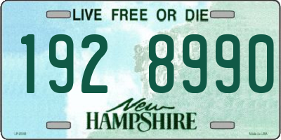 NH license plate 1928990