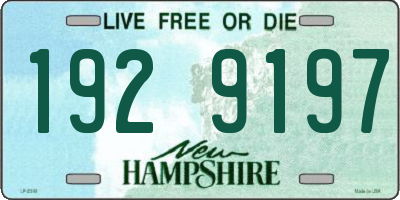 NH license plate 1929197