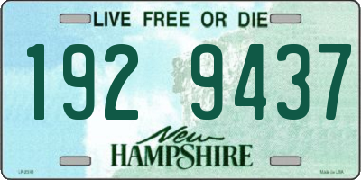 NH license plate 1929437