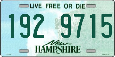 NH license plate 1929715