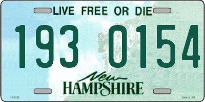 NH license plate 1930154