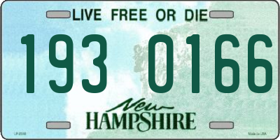 NH license plate 1930166