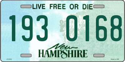 NH license plate 1930168