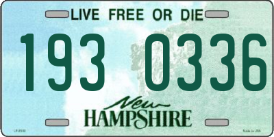 NH license plate 1930336