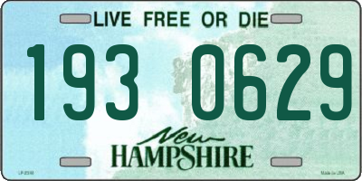 NH license plate 1930629