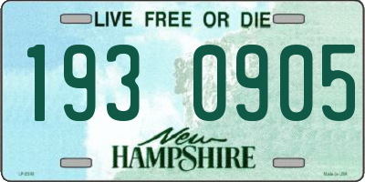 NH license plate 1930905