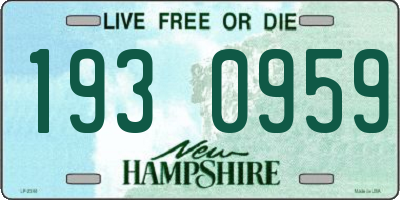 NH license plate 1930959