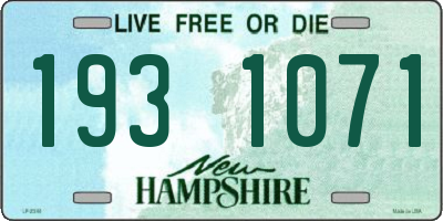 NH license plate 1931071
