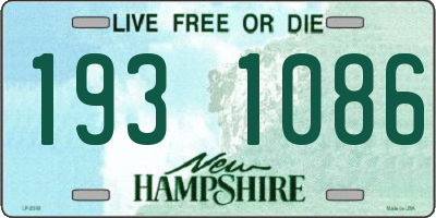 NH license plate 1931086