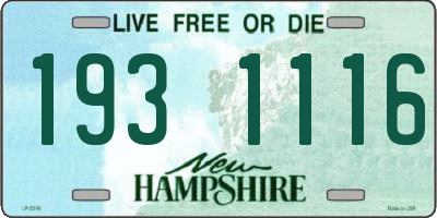 NH license plate 1931116