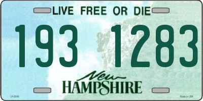 NH license plate 1931283