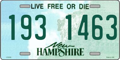 NH license plate 1931463