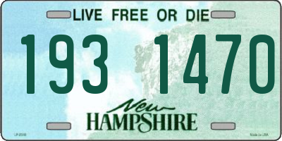 NH license plate 1931470