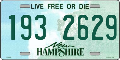 NH license plate 1932629