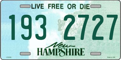 NH license plate 1932727