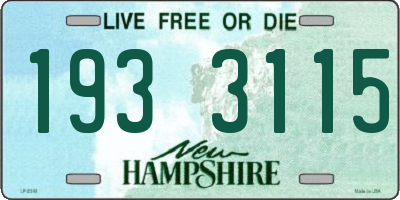 NH license plate 1933115