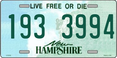 NH license plate 1933994
