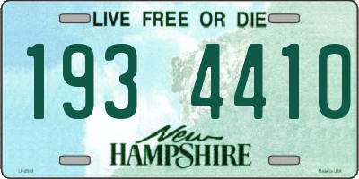 NH license plate 1934410