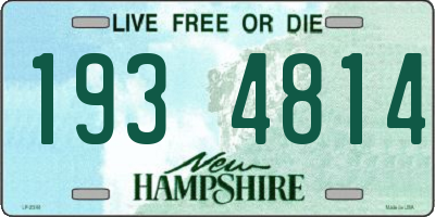 NH license plate 1934814