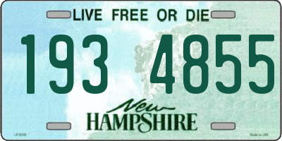NH license plate 1934855
