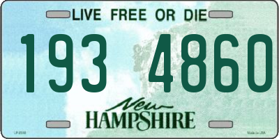 NH license plate 1934860