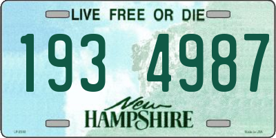 NH license plate 1934987