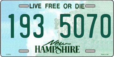 NH license plate 1935070