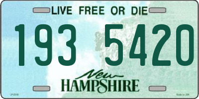 NH license plate 1935420