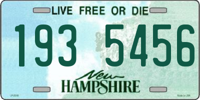 NH license plate 1935456
