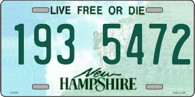 NH license plate 1935472