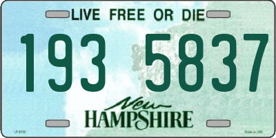 NH license plate 1935837