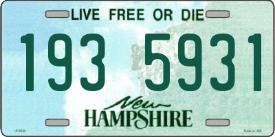 NH license plate 1935931