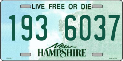 NH license plate 1936037