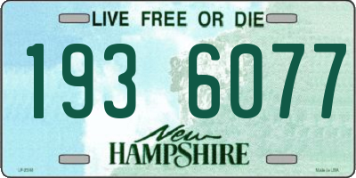 NH license plate 1936077