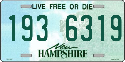 NH license plate 1936319