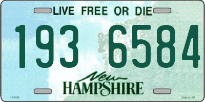 NH license plate 1936584